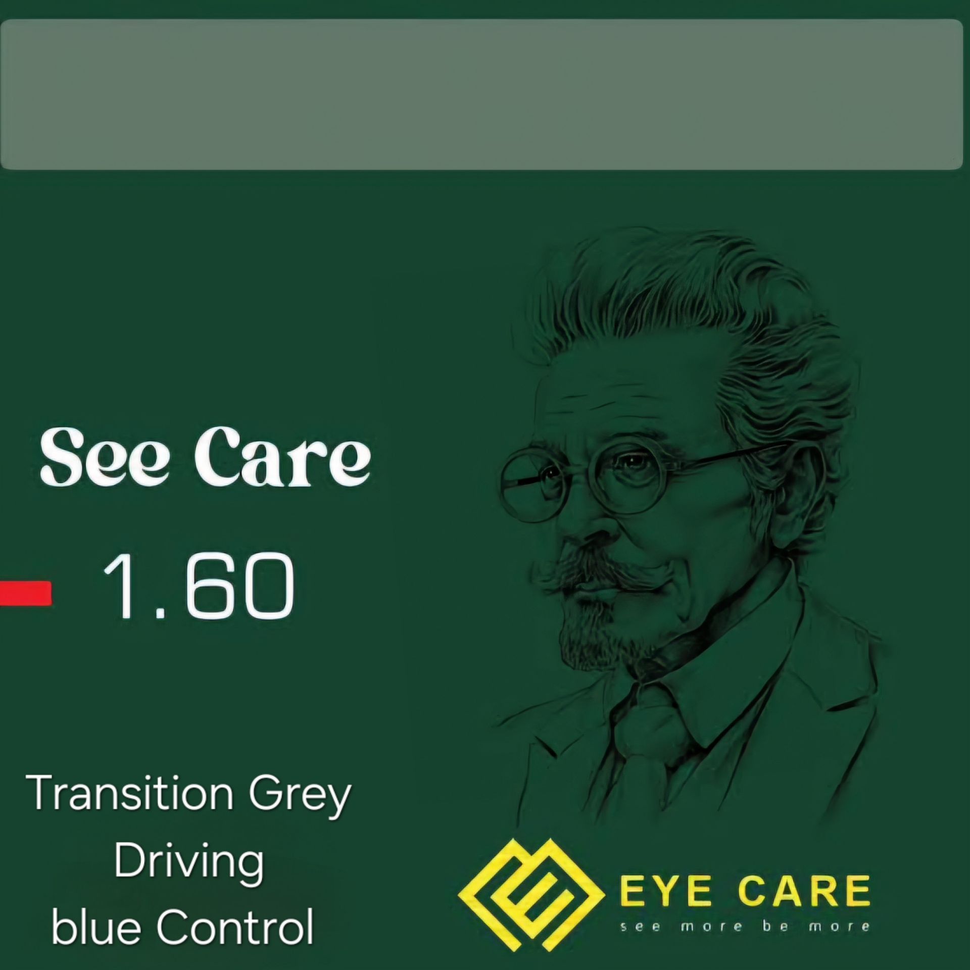 عدسی ترنزیشن دودی و مخصوص رانندگی و بلوکنترل see care 1.6 mr8 See Care 1.60 Transition Grey Anti Glare Blue Control
