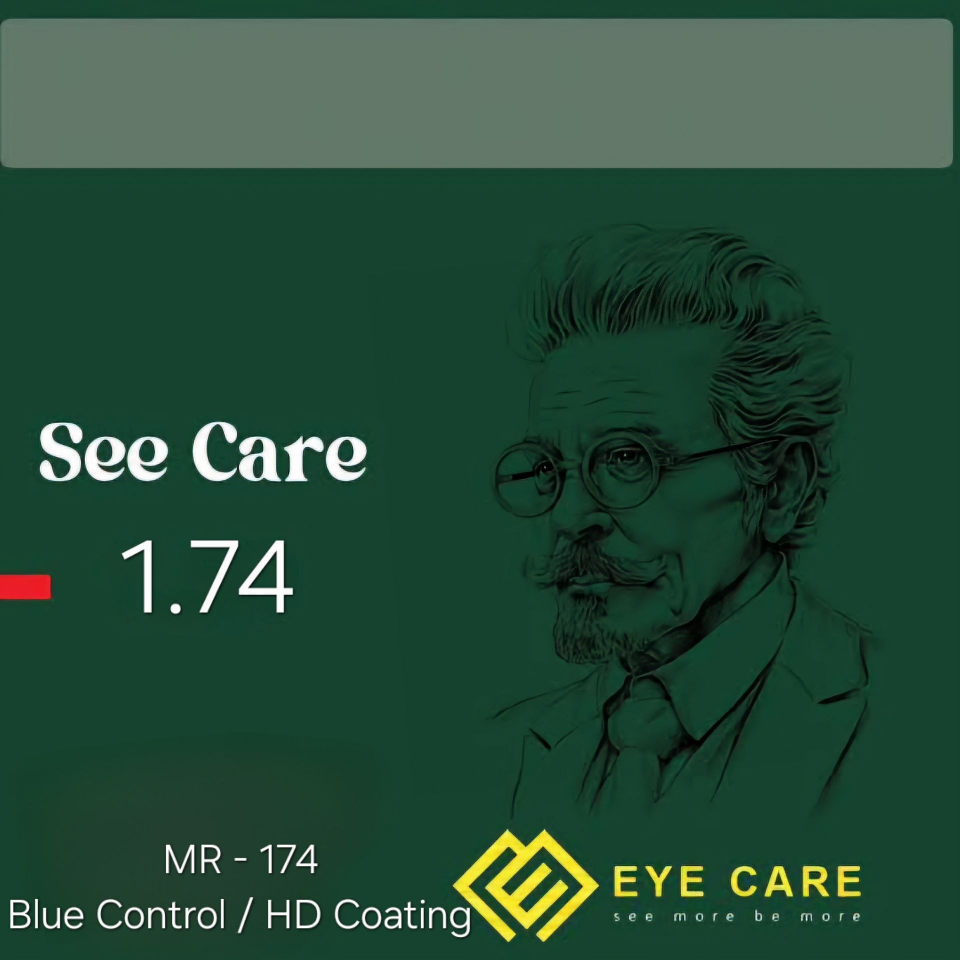 عدسی فوق فشرده دابل آسفریک ( ظریف ترین ) همراه با پوشش بلو کنترل See Care 1.74 DAS Blue Control